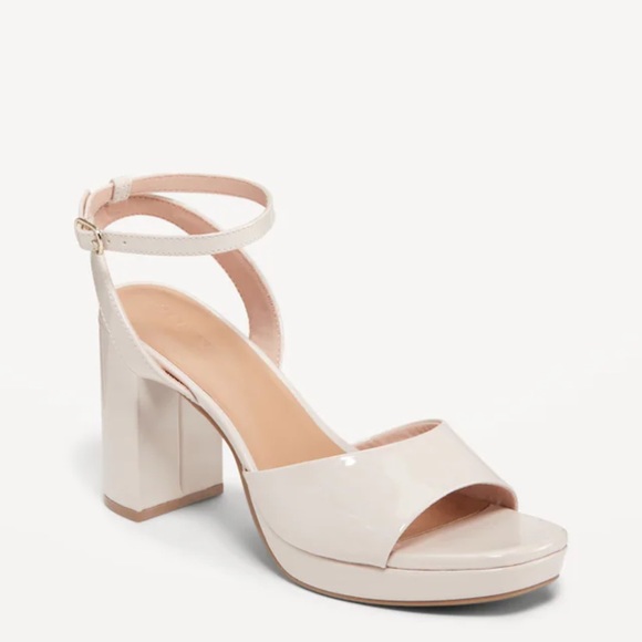 NWT OLD NAVY Platform Heels Color: Beige SIZE 7 - Picture 2 of 5